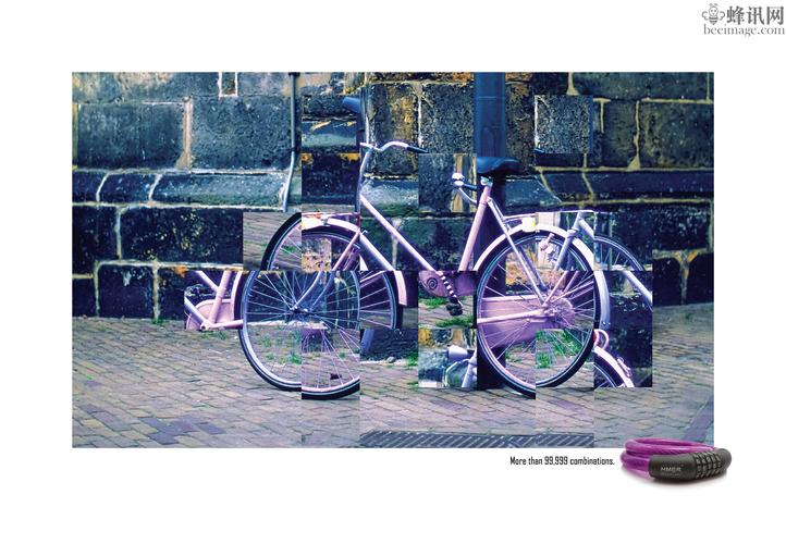 孟加拉国自行车锁创意广告设计hmbr