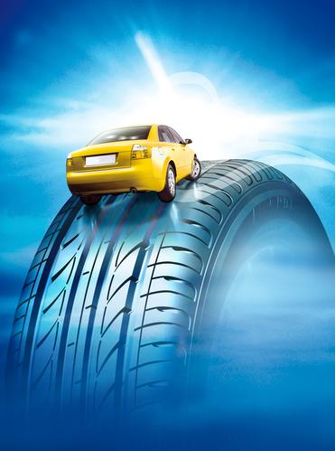 汽车轮胎广告背景图片设计模板素材